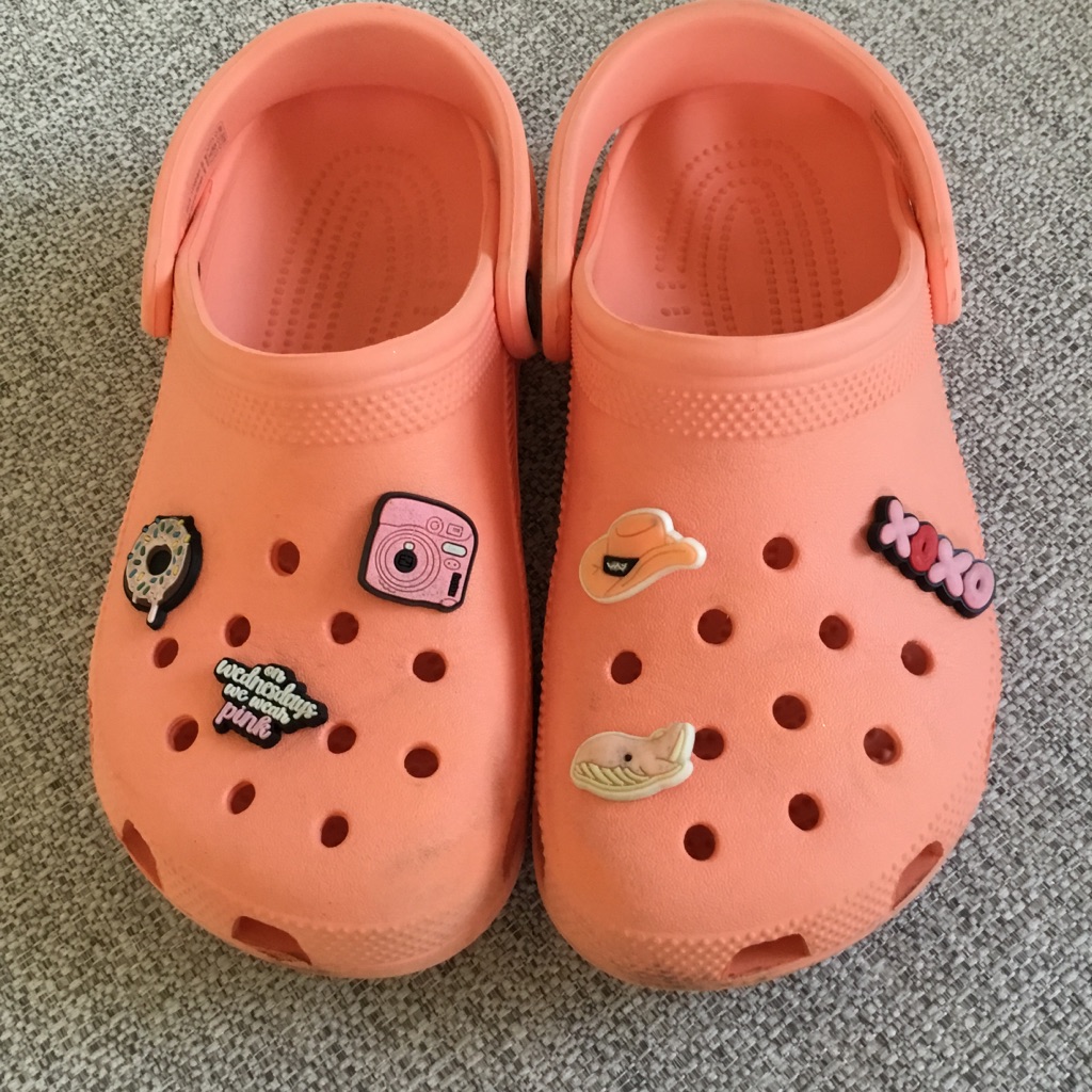 Crocs Woman’s Coral Slip-On Clogs With Fun Charms